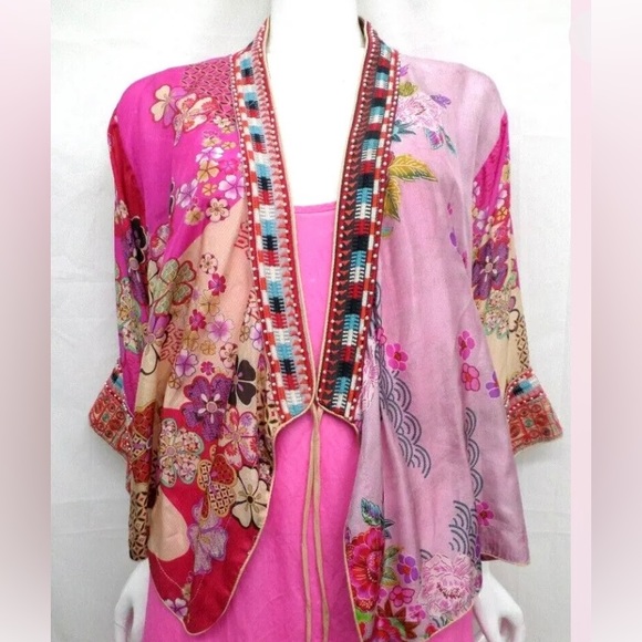 Johnny Was Tops - Johnny Was Women’s Silk Yama Lisa Kimono XL